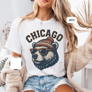 Chicago Football White T-shirt, Unisex Tee